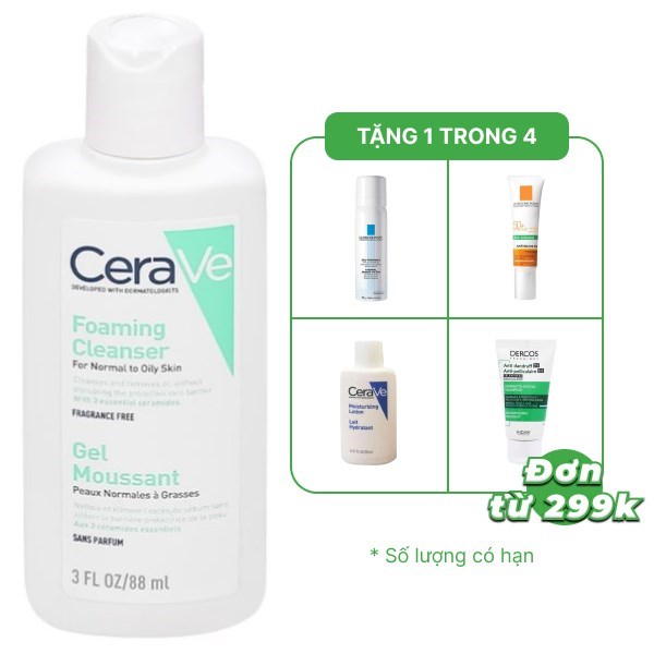Sữa rửa mặt CeraVe Foaming Cleanser làm sạch sâu cho da chai 88ml - 02/ ...