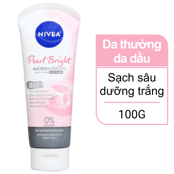 Sữa rửa mặt Nivea dưỡng trắng 100g