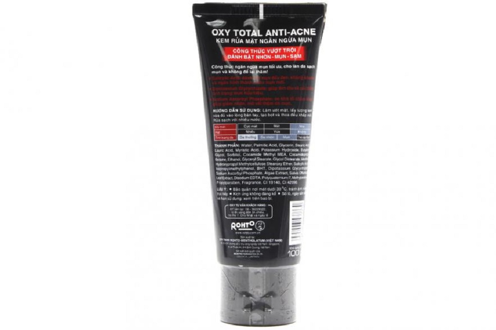 Sữa rửa mặt Oxy Total Anti- Acne ngăn ngừa mụn 100g