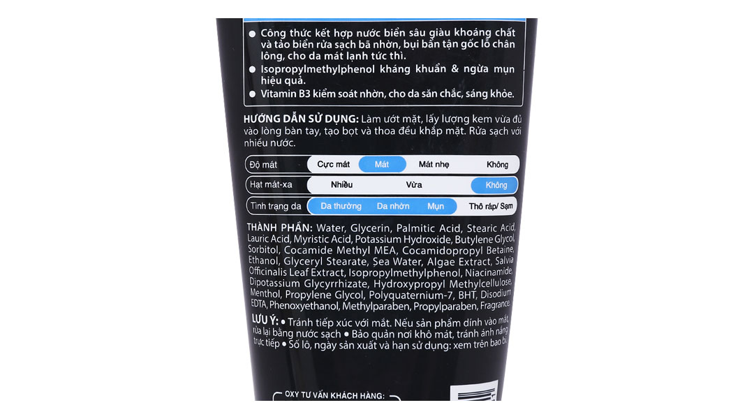 Kem rửa mặt Oxy Perfect Wash sạch bã nhờn, ngừa mụn
