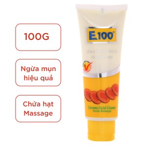 Sữa rửa mặt nghệ có hạt massage E100 ngăn ngừa mụn 100g