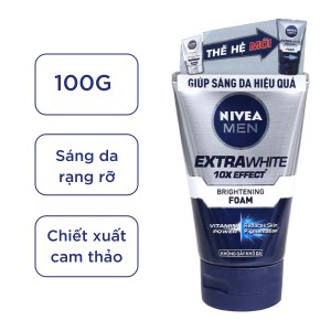 Sữa rửa mặt Nivea Men Extra White sáng da 100g