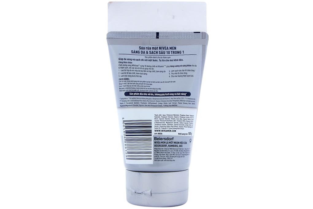 Sữa rửa mặt Nivea Men Sáng da và sạch sâu 100g