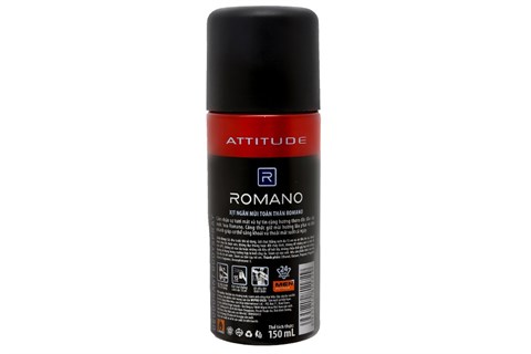 Xịt khử mùi toàn thân Romano Atitude 150ml