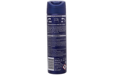 xịt khử mùi nivea men mát lạnh khô thoáng