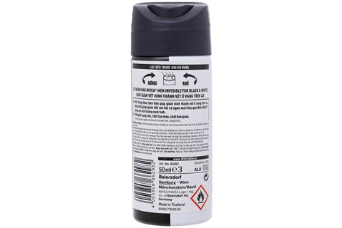 xịt khử mùi nivea men black and white