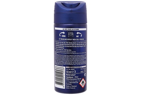 xịt khử mùi nivea men mát lạnh khô thoáng tức thì