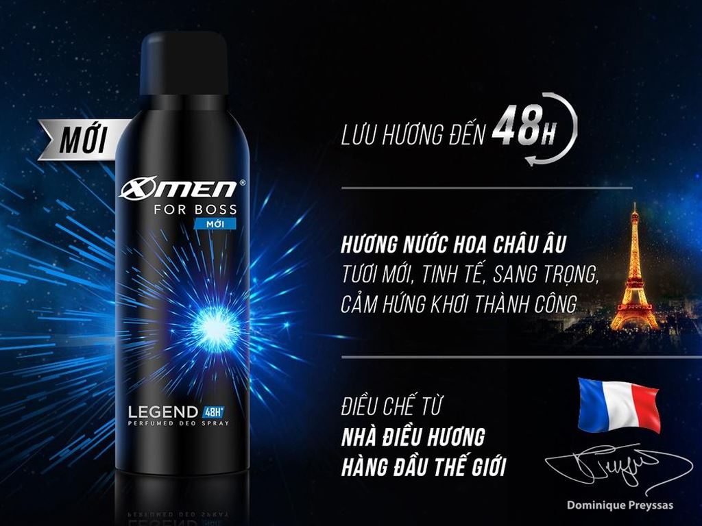 Xịt khử mùi X-Men For Boss Legend 150ml 1