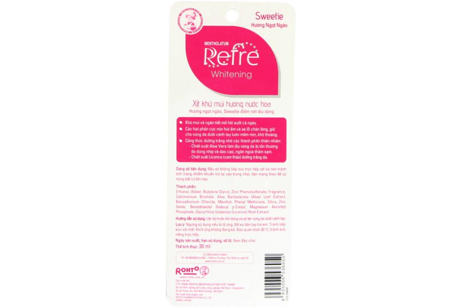 Xịt khử mùi Rohto hương ngọt ngào 30ml