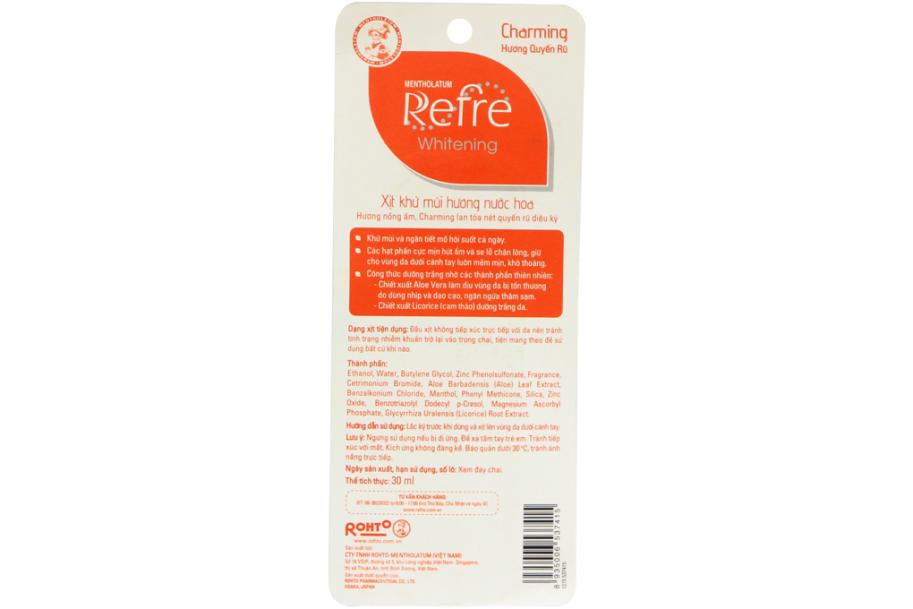 Xịt khử mùi Rohto hương quyến rũ 30ml