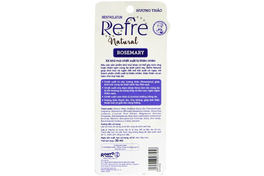 Xịt khử mùi Rohto hương thảo 30ml