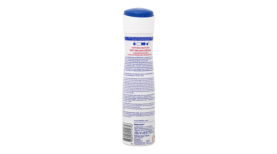 Xịt khử mùi Nivea Pearl & Beauty khử mùi, ngăn mồ hôi 72h chai 150ml - 8