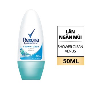 Lăn ngăn mùi Rexona Shower Clean khô thoáng dành cho nữ 50ml