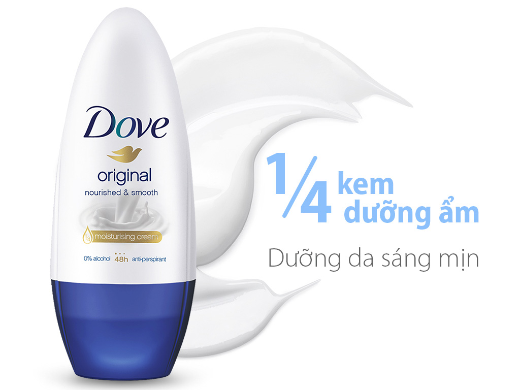 Lăn ngăn mùi Dove Original Light & Smooth 40ml