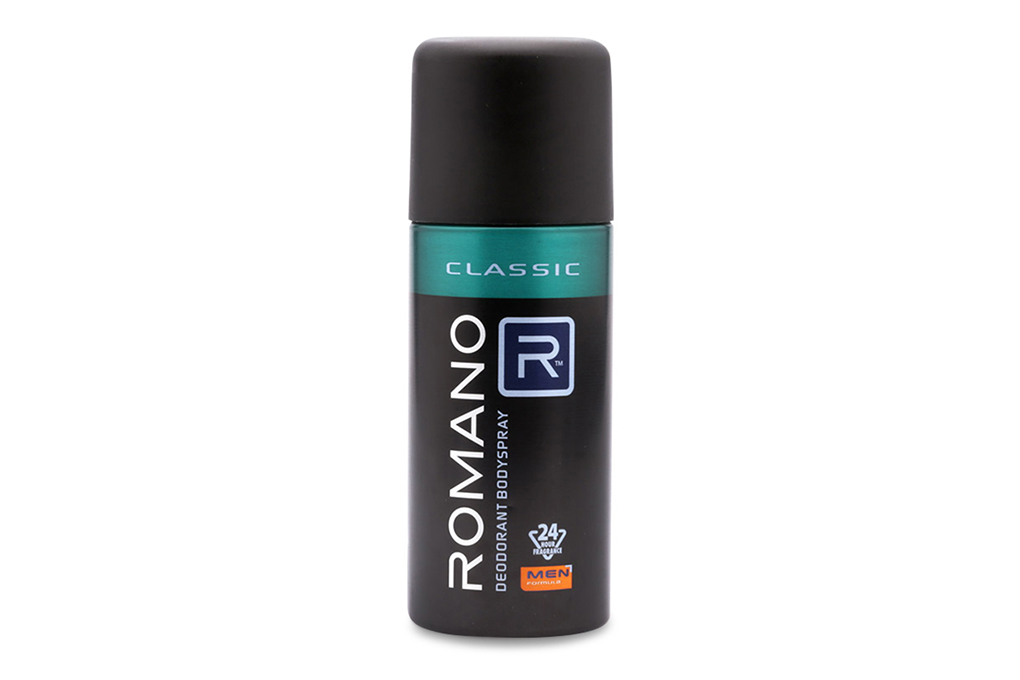 Xịt khử mùi toàn thân Romano Classic 150ml