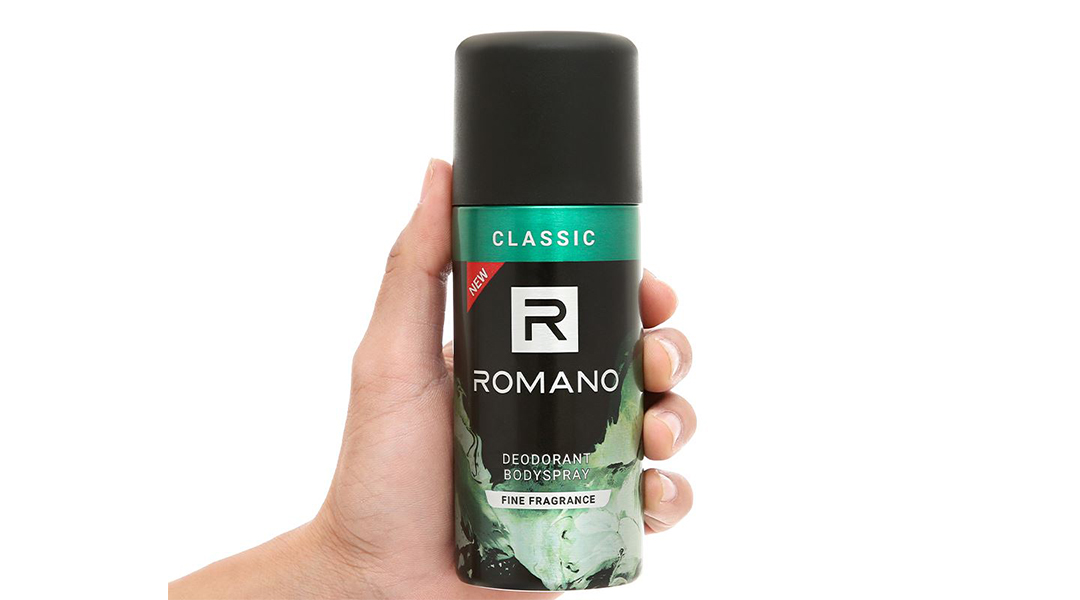 Xịt khử mùi Romano Classic ngăn mùi, kháng khuẩn