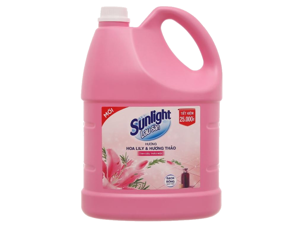 Nước lau sàn Sunlight tinh dầu thảo mộc hương hoa lily và hương thảo can 3.78 lít 6