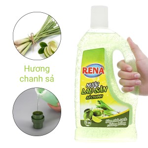 Nước lau sàn Rena hương sả và chanh chai 1 lít