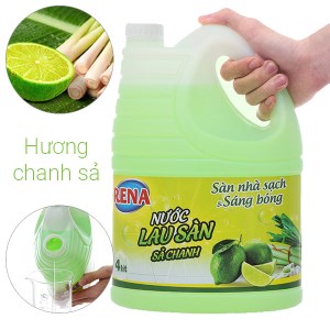 Nước lau sàn Rena hương sả và chanh can 4 lít