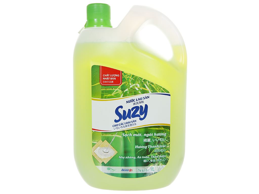 Nước lau sàn nhà Suzy hương thanh trúc can 4 lít 1