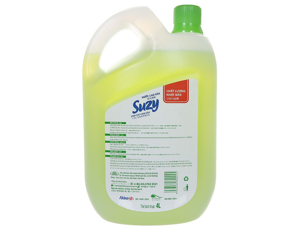 Nước lau sàn nhà Suzy hương thanh trúc can 4 lít 3