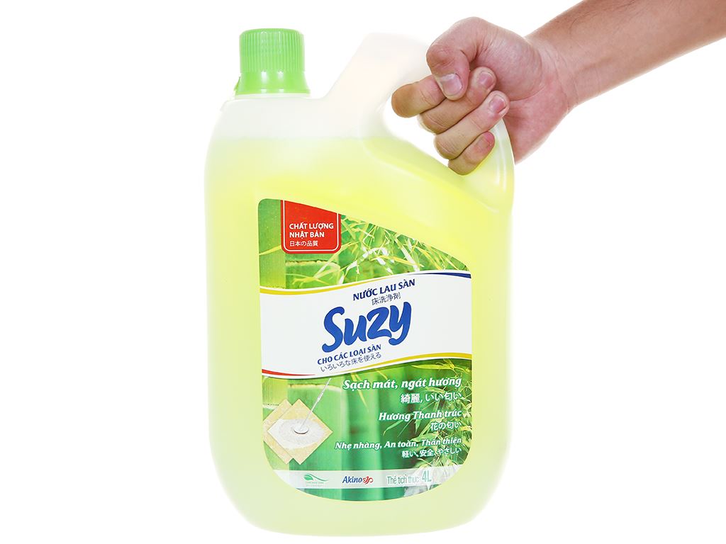 Nước lau sàn nhà Suzy hương thanh trúc can 4 lít 4