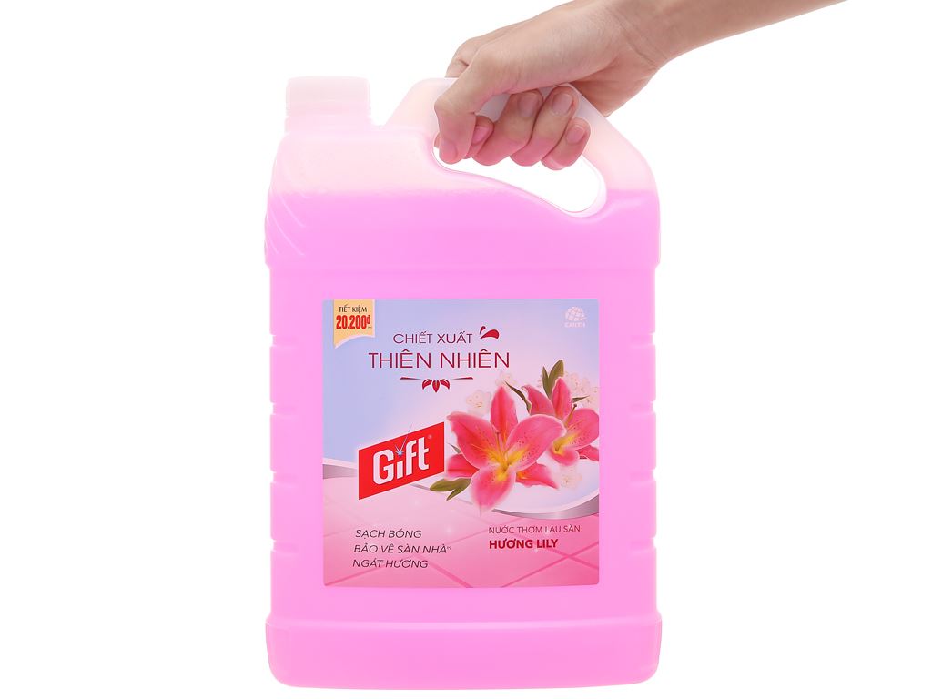 Nước lau nhà Gift hương hoa lily can 3.8kg 4