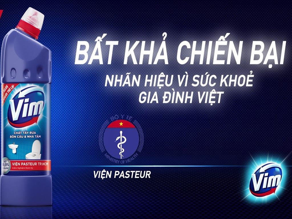 Nước tẩy bồn cầu & nhà tắm VIM diệt khuẩn 500ml 2