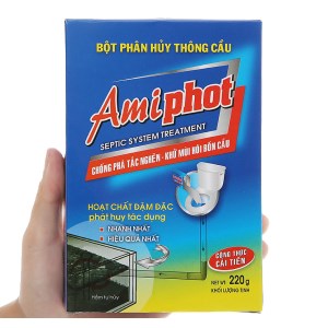 Bột phân huỷ thông bồn cầu Amiphot 220g