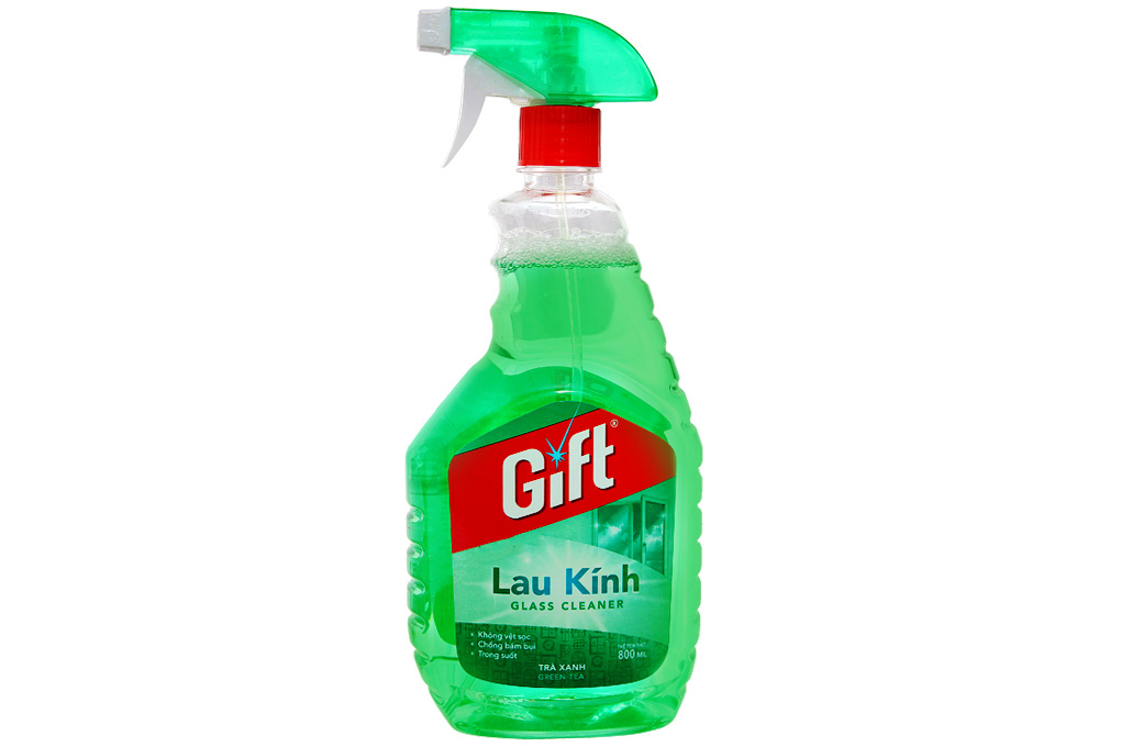 Nước lau kính Gift Trà xanh dịu mát 800ml