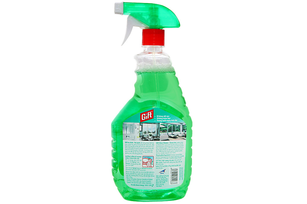 Nước lau kính Gift Trà xanh dịu mát 800ml
