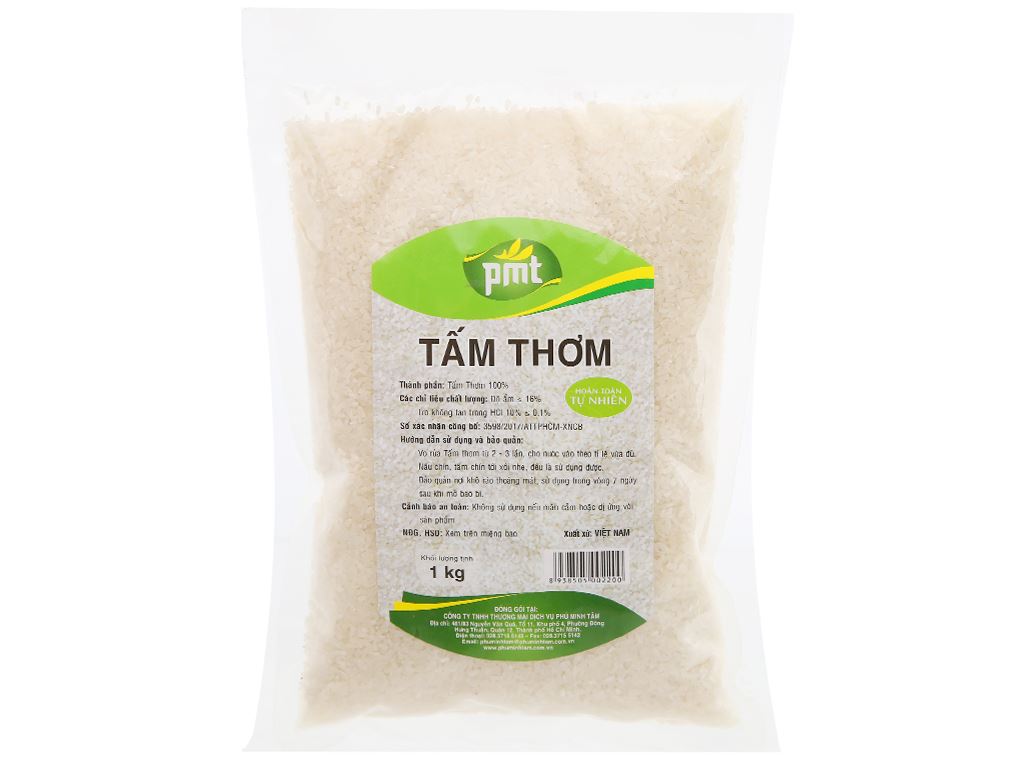 Gạo tấm thơm PMT túi 1kg 1