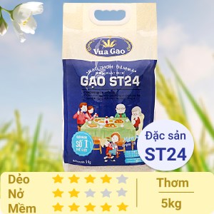 Gạo thơm Vua Gạo Đậm Đà túi 5kg