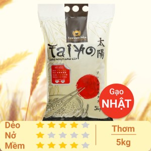 Gạo giống Nhật Bản Vinh Hiển Taiyo túi 5kg