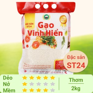 Gạo Vinh Hiển Đặc sản ST24 túi 2kg