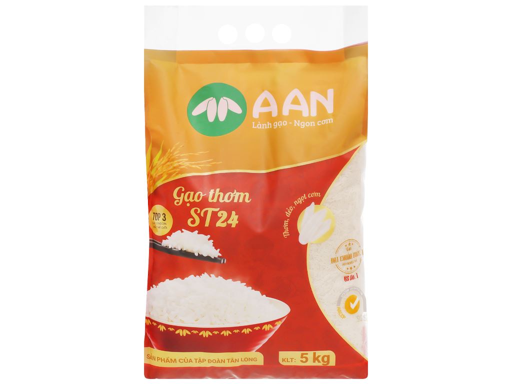 Gạo thơm A An ST24 túi 5kg 0