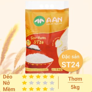 Gạo thơm A An ST24 túi 5kg