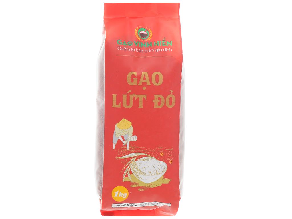 Gạo lứt đỏ Vinh Hiển túi 1kg 1