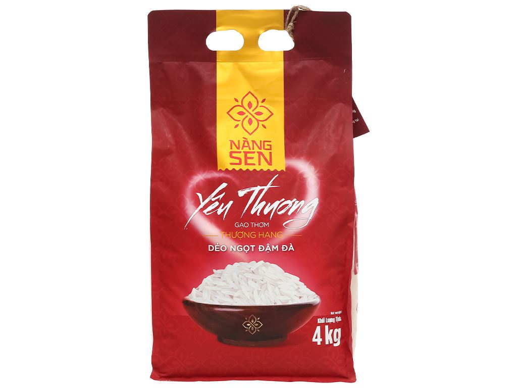 Gạo Nàng Sen yêu thương túi 4kg giá tốt tại Bách hoá XANH