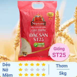 Gạo thơm đặc sản Neptune ST25 túi 5kg