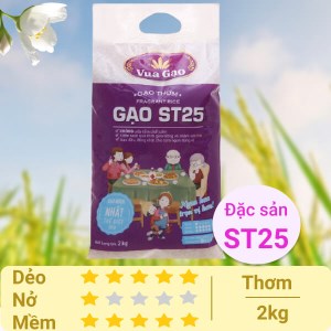 Gạo thơm Vua Gạo ST25 túi 2kg