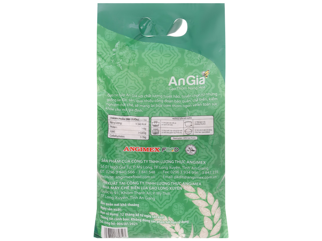 Gạo An Gia Nàng Hoa túi 5kg 3