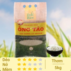 Gạo Ông Táo hương lài angkor Delifarm túi 5kg