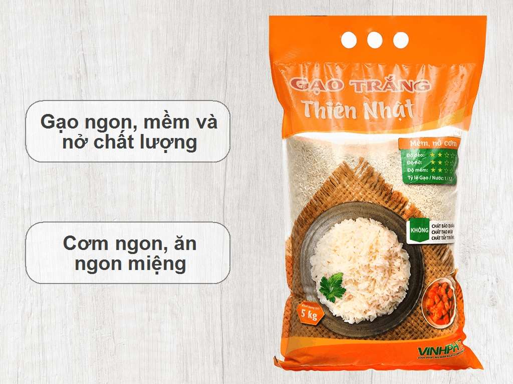Gạo trắng Thiên Nhật túi 5kg 2