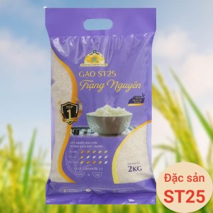 Gạo đặc sản Trạng Nguyên Vinh Hiển ST25 túi 2kg