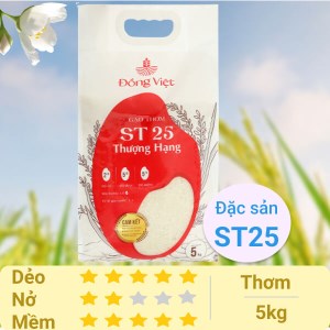 Gạo ST25 Thượng hạng Đồng Việt túi 5kg