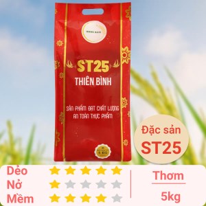 Gạo Home Rice Thiên Bình ST25 túi 5kg