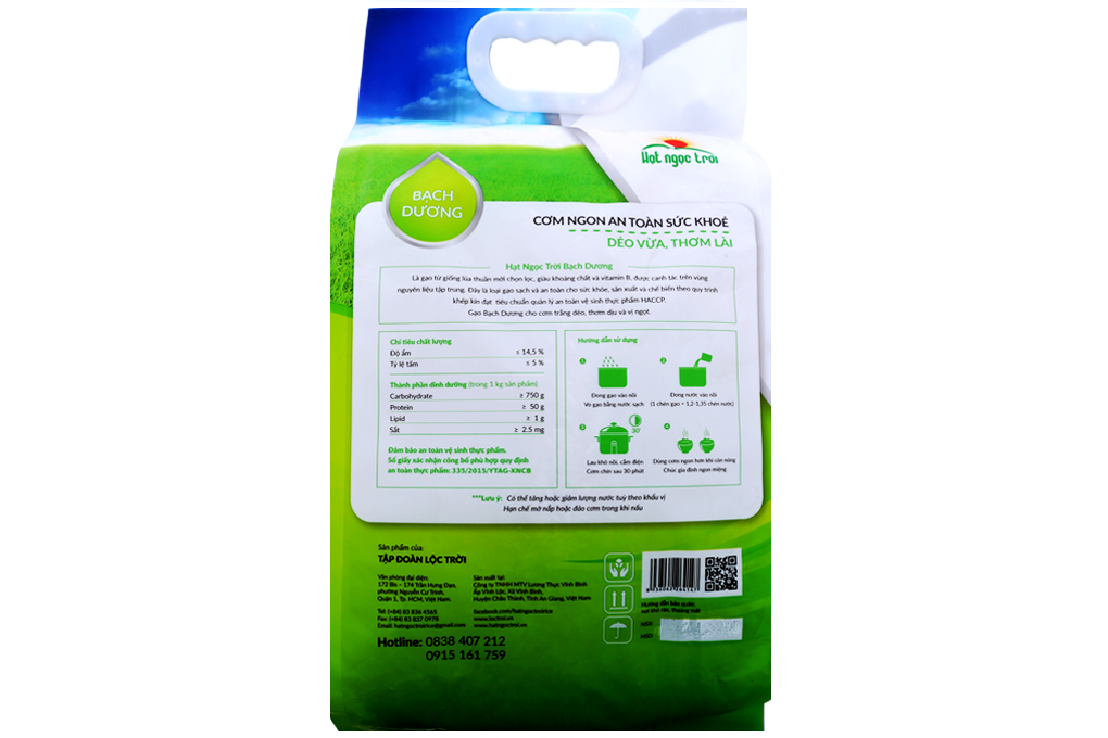 Gạo Hạt Ngọc Trời Bạch Dương 5kg