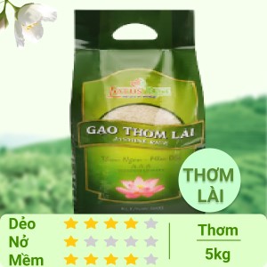 Gạo thơm lài Lotus Rice Jasmine túi 5kg