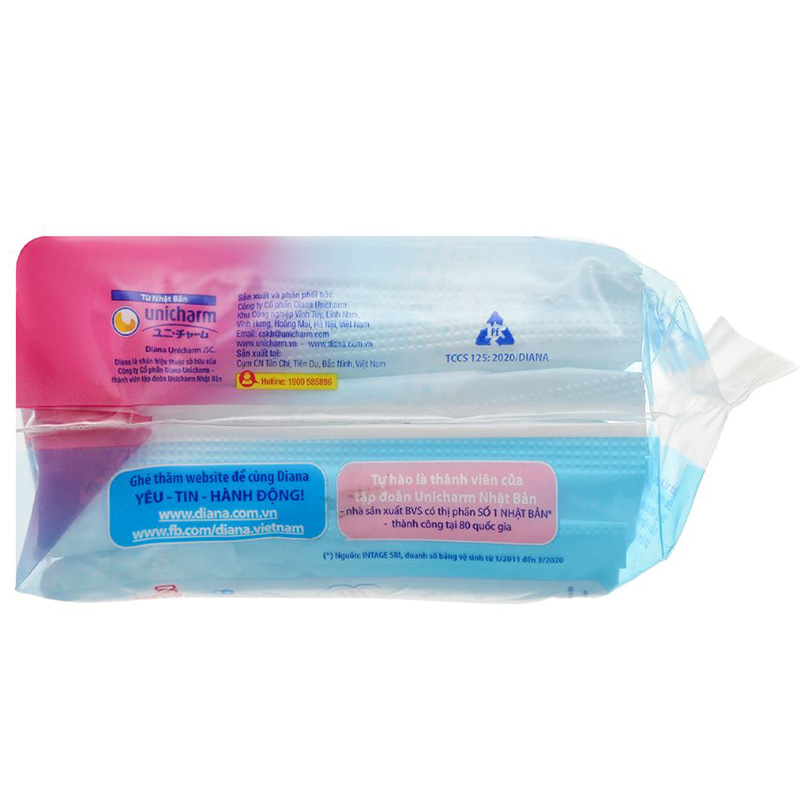 Băng vệ sinh Diana Cool Fresh viền êm chống tràn, có cánh gói 8 miếng - 13